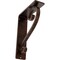 Ekena Millwork Edwards Wrought Iron Bracket, (Triple center brace), Antiqued Copper 2"W x 5 1/2"D x 8"H BKTM02X05X08TEDACO - alternate 1